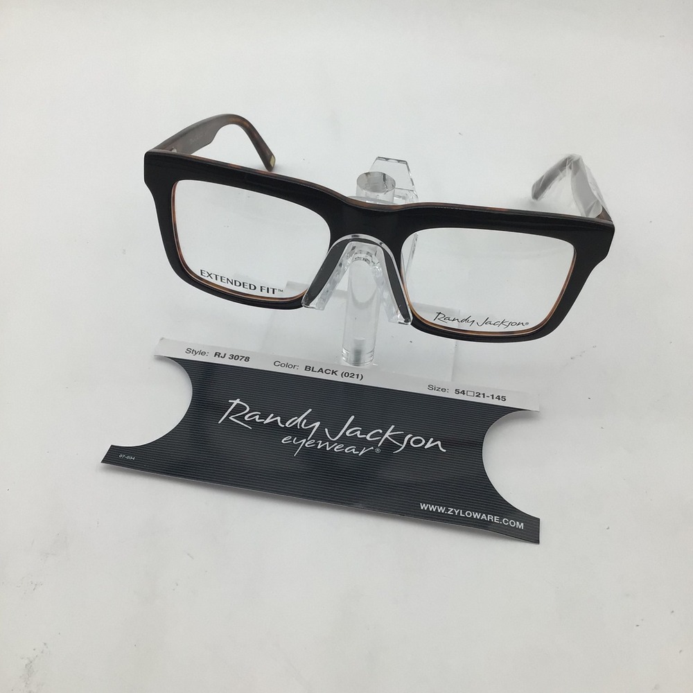 Randy Jackson 3078 Zyloware Mens Black Tortoise Eyeglasses Frames 54-21-145 NEW